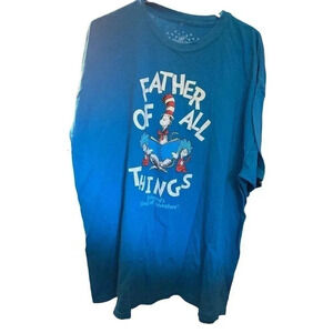 UNVIERSAL STUDIOS SIZE XXL BLUE TEE WITH FATHER OF ALL THINGS